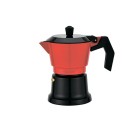 Cafetera Italiana Feel Maestro MR-1657-3 Negro Rojo Aluminio 150 ml 3 Tazas