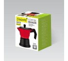 Cafetera Italiana Feel Maestro MR-1657-3 Negro Rojo Aluminio 150 ml 3 Tazas