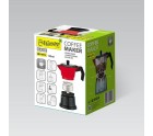 Cafetera Italiana Feel Maestro MR-1657-3 Negro Rojo Aluminio 150 ml 3 Tazas
