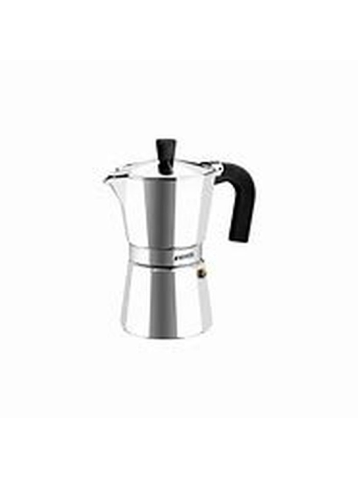 Italian Coffee Pot Monix Silver Metal Aluminium 9 Cups