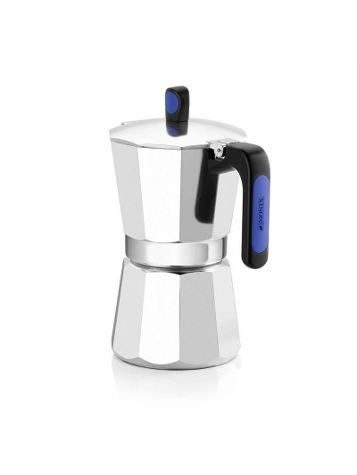 Italian Coffee Pot Monix Induction Express Silver Aluminium 9 Cups