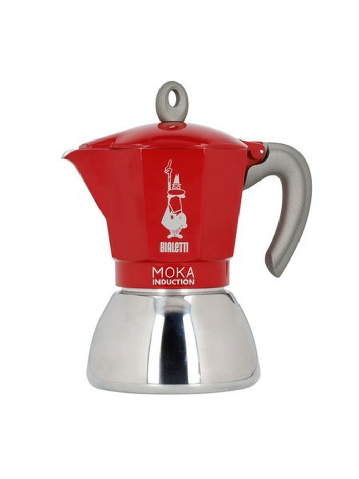 Cafetière Italienne Bialetti Moka Induction Rouge Métal