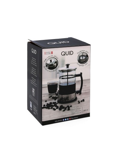 Cafetière à Piston Quid Serenia Transparent verre Acier inoxydable 600 ml (6 Unités)