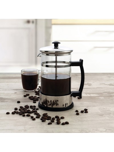Cafetière à Piston Quid Serenia Transparent verre Acier inoxydable 600 ml (6 Unités)