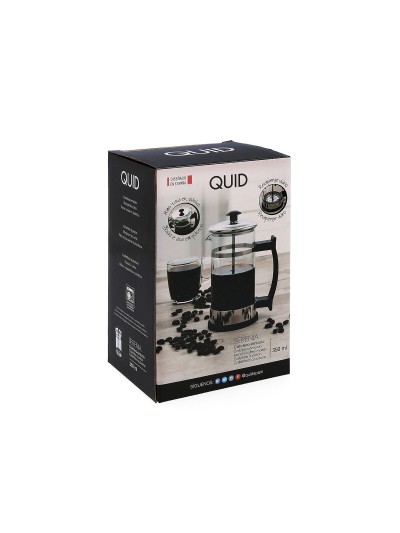 Cafetière à Piston Quid Serenia Transparent verre Acier inoxydable 350 ml (6 Unités)