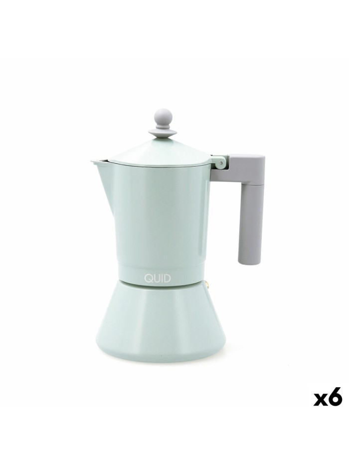 Cafetera Italiana Quid Ozon Verde Metal 6 Tazas (6 Unidades)