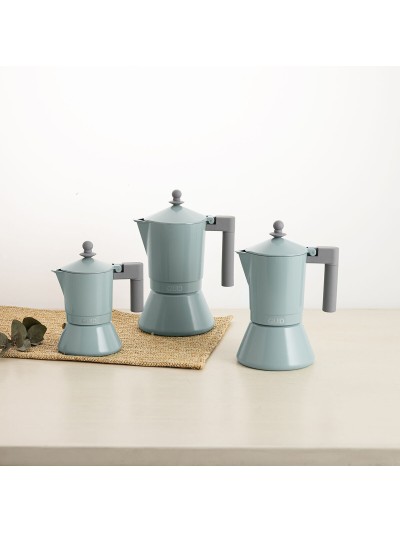 Cafetera Italiana Quid Ozon Verde Metal 6 Tazas (6 Unidades)