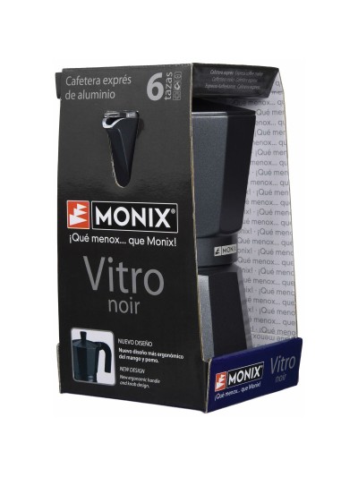 Cafetera Italiana Monix Braisogona_M640006 Negro Aluminio 6 Tazas