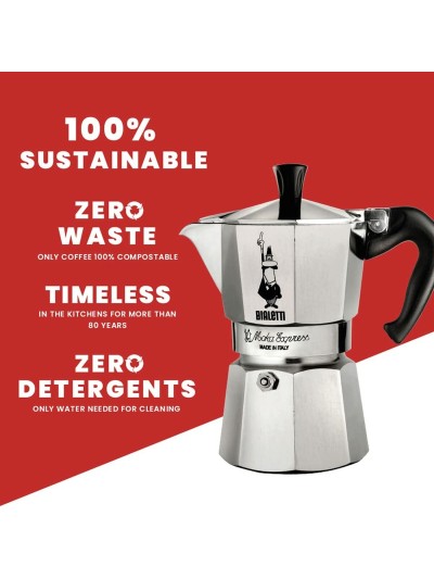 Cafetière Italienne Bialetti 990001164 Aluminium 4 Tasses 0,23 l