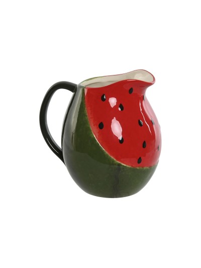 Pichet Home ESPRIT Rouge Vert Grès Pastèque Moderne