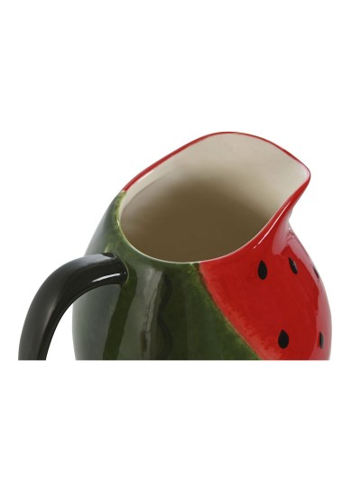 Jarra Home ESPRIT Rojo Verde Gres Sandía Moderno