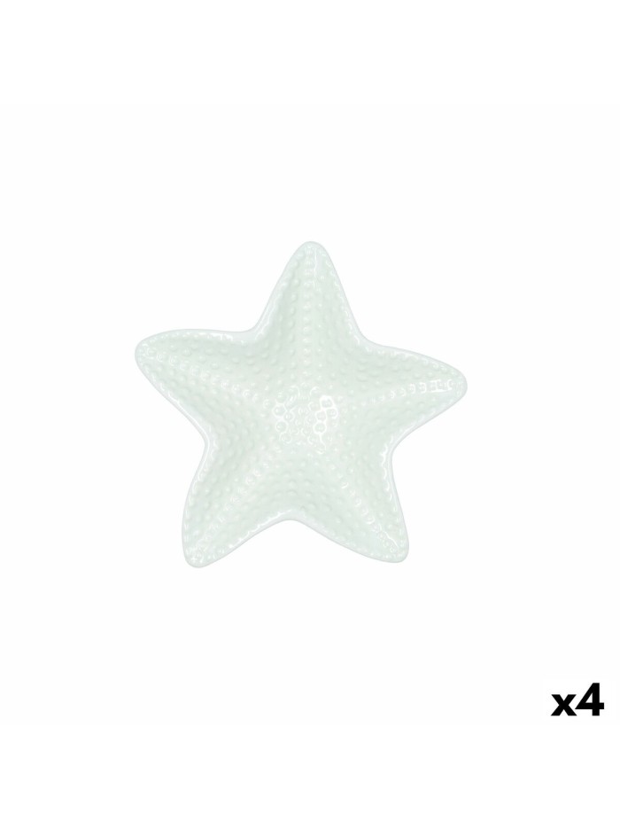 Cuenco Quid Kaleido Verde Cerámica Estrella 16 x 16 x 3,5 cm (4 Unidades)