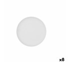 Plato Llano Bidasoa Fosil Blanco Cerámica 21,3 x 21,2 x 2,2 cm (8 Unidades)