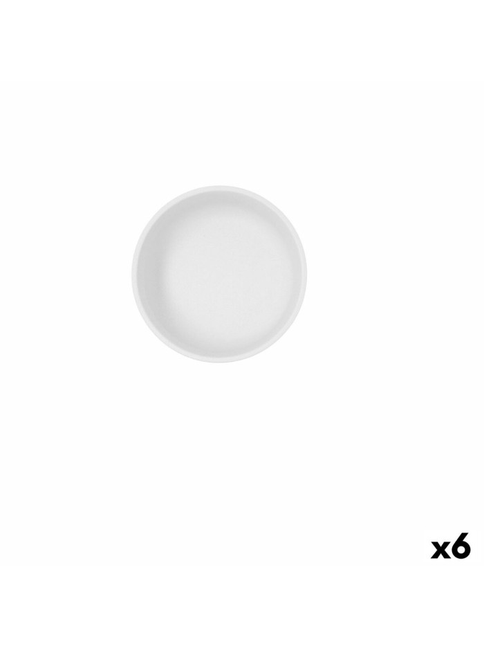 Cuenco Bidasoa Fosil Blanco Cerámica 11,8 x 11,8 x 5,9 cm (6 Unidades)