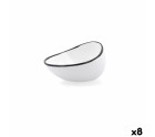 Cuenco Ariane Vital Filo Blanco Negro Cerámica 12,5 cm (8 Unidades)