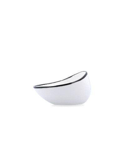 Bowl Ariane Vital Filo White Black Ceramic 12,5 cm (8 Units)