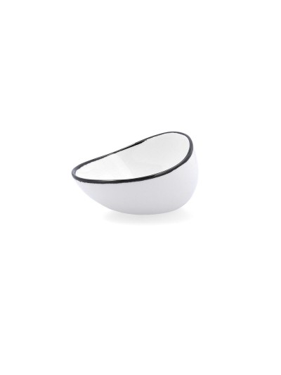 Bowl Ariane Vital Filo White Black Ceramic 12,5 cm (8 Units)