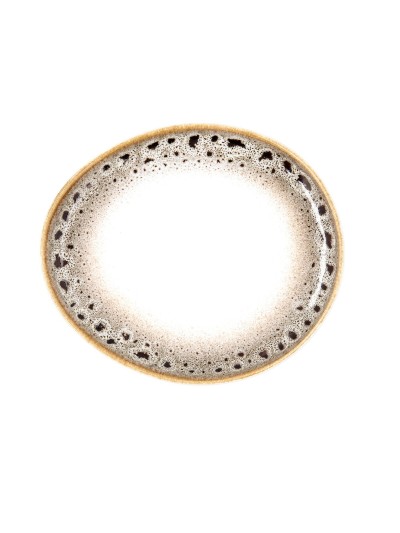 Plato Llano Ariane Jaguar Freckles Marrón Cerámica Ovalado 18,7 cm (6 Unidades)