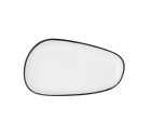 Plato Llano Ariane Vital Filo Blanco Negro Cerámica Rectangular 27 cm (8 Unidades)