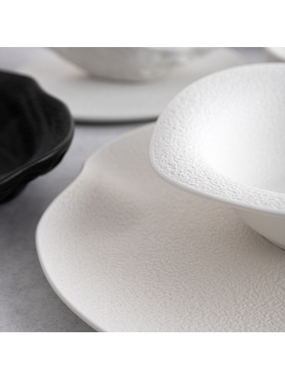 Bol Bidasoa Fosil Blanc Céramique 19,9 x 11,1 x 4,8 cm (9 Unités)