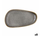Plato Llano Ariane Jaguar Freckles Marrón Cerámica Rectangular 27 cm (8 Unidades)
