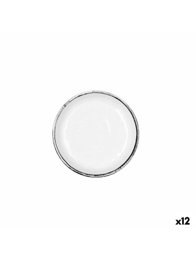 Cuenco Quid Select Filo Blanco Negro Plástico 14 x 3 cm (12 Unidades)