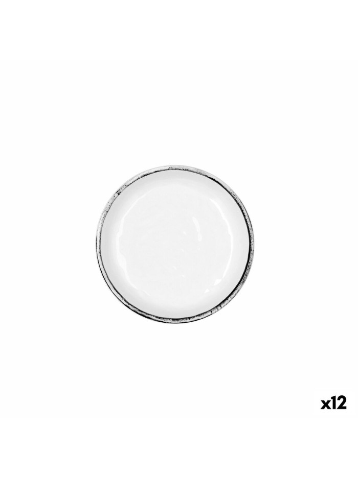 Cuenco Quid Select Filo Blanco Negro Plástico 14 x 3 cm (12 Unidades)