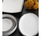 Cuenco Quid Select Filo Blanco Negro Plástico 14 x 3 cm (12 Unidades)