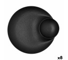 Plato Hondo Bidasoa Fosil Negro Cerámica 27,5 x 25,7 x 3,6 cm (8 Unidades)