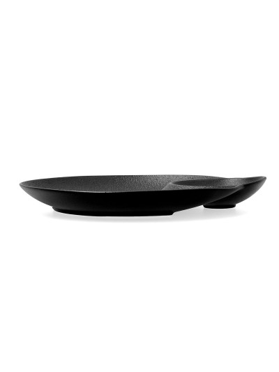 Plato Hondo Bidasoa Fosil Negro Cerámica 27,5 x 25,7 x 3,6 cm (8 Unidades)