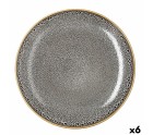 Plato Llano Ariane Jaguar Freckles Marrón Cerámica 27 cm (6 Unidades)