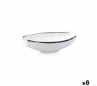Cuenco Ariane Vital Filo Blanco Negro Cerámica 19 x 13,5 cm (8 Unidades)