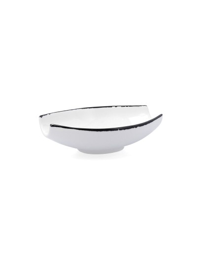 Cuenco Ariane Vital Filo Blanco Negro Cerámica 19 x 13,5 cm (8 Unidades)