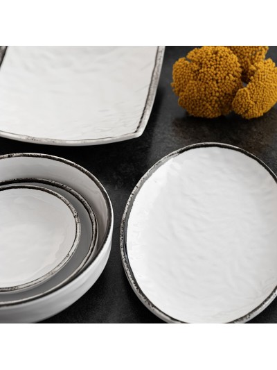 Bol Quid Select Filo Blanc Noir Plastique 11,6 x 2,6 cm (24 Unités)