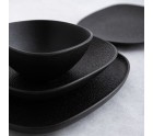 Cuenco Bidasoa Fosil Negro Cerámica Cuadrado 14 X 13,9 X 6,8 CM (9 Unidades)