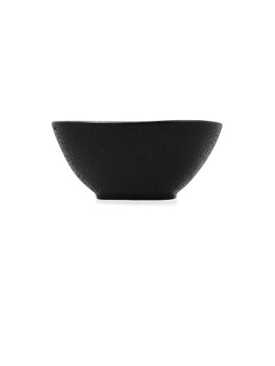 Cuenco Bidasoa Fosil Negro Cerámica Cuadrado 14 X 13,9 X 6,8 CM (9 Unidades)