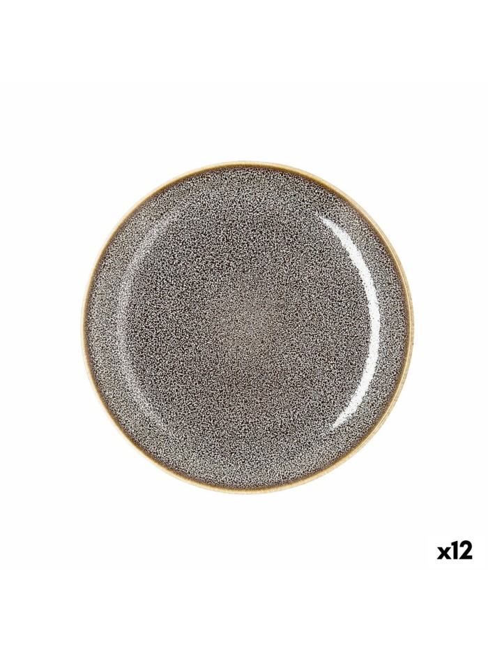 Assiette plate Ariane Jaguar Freckles Marron Céramique 21 cm (12 Unités)