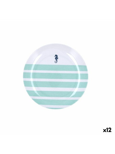 Plato de Postre Quid Atlantic Multicolor Bioplástico 20 cm (12 Unidades)