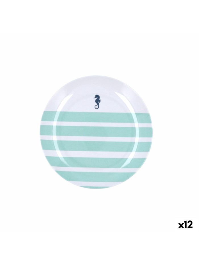 Assiette à dessert Quid Atlantic Multicouleur Bioplastique 20 cm (12 Unités)