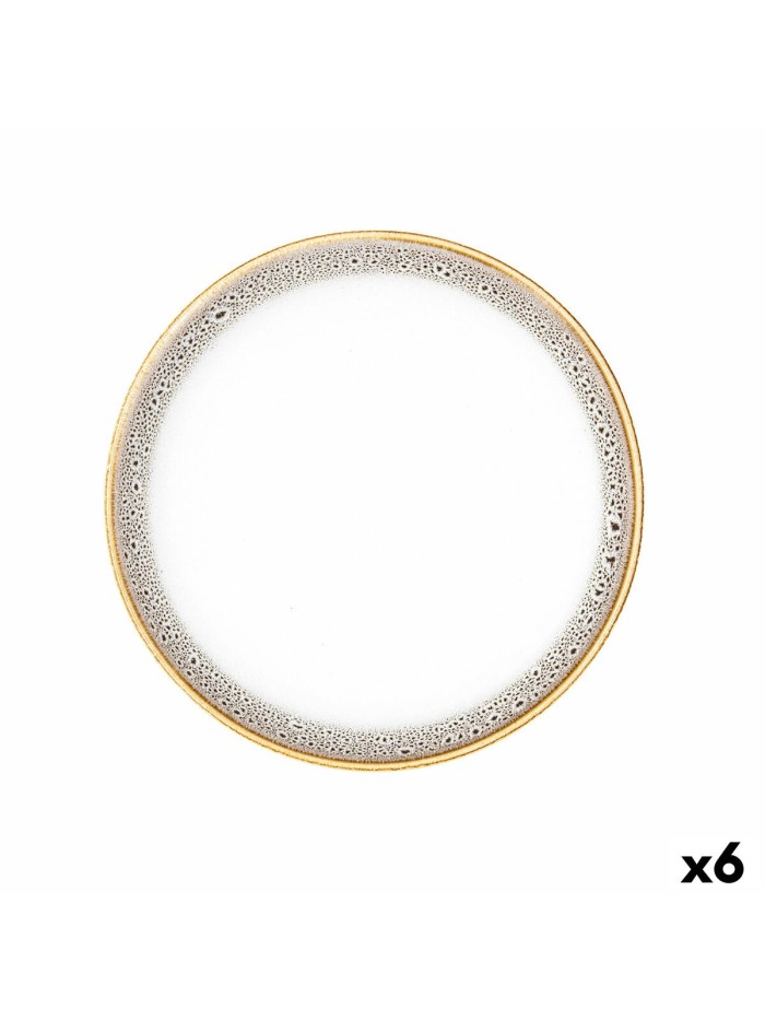 Plato Hondo Ariane Jaguar Freckles Beige Cerámica 21 cm (6 Unidades)