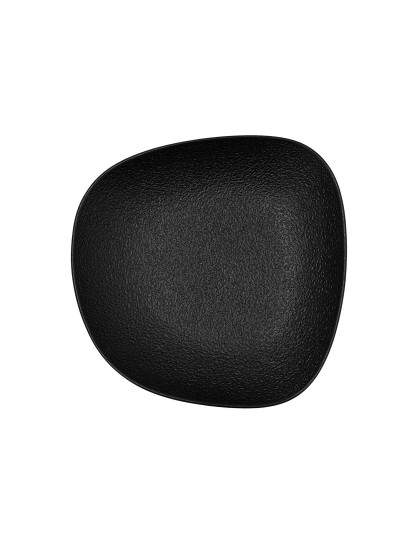 Plato Hondo Bidasoa Fosil Negro Cerámica Cuadrado 21,9 x 21,7 x 4,8 cm (6 Unidades)