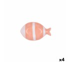 Cuenco Quid Kaleido Coral Cerámica Pez 14 x 9 x 3 cm (4 Unidades)