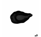 Cuenco Bidasoa Fosil Negro Cerámica 25,6 x 14,5 x 6 cm (9 Unidades)