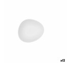Bol Bidasoa Fosil Blanc Céramique Oblongue 14 x 12,4 x 4,8 cm (12 Unités)