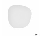 Plato Hondo Bidasoa Fosil Blanco Cerámica Cuadrado 21,9 x 21,7 x 4,8 cm (6 Unidades)