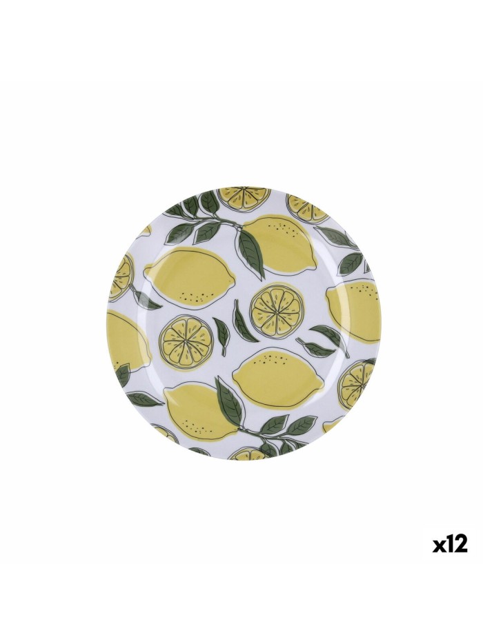 Assiette à dessert Quid Sicilia Multicouleur Bioplastique 20 cm (12 Unités)