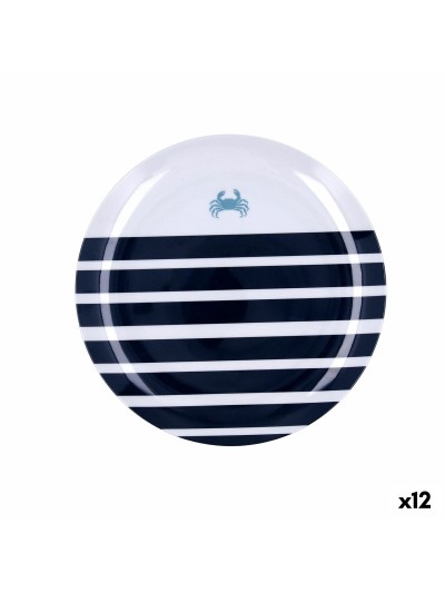 Plato Llano Quid Atlantic Multicolor Bioplástico 25 cm (12 Unidades)