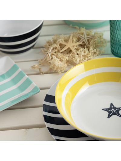 Deep Plate Quid Atlantic Multicolour Bioplastic 20 cm (12 Units)