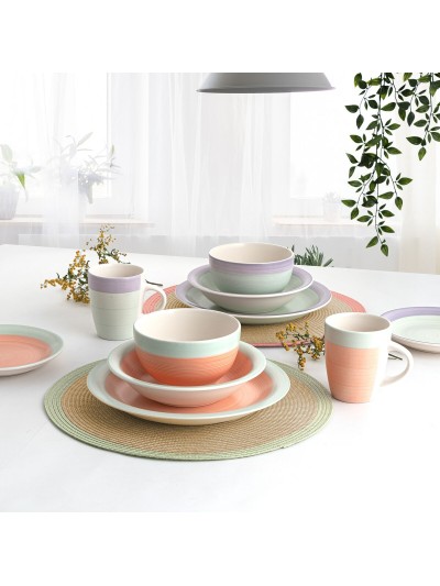 Assiette creuse Quid Kaleido Vert Violet Céramique 21,5 cm (12 Unités)