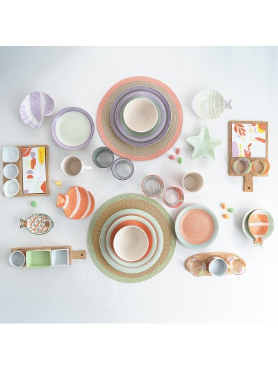 Assiette creuse Quid Kaleido Vert Violet Céramique 21,5 cm (12 Unités)